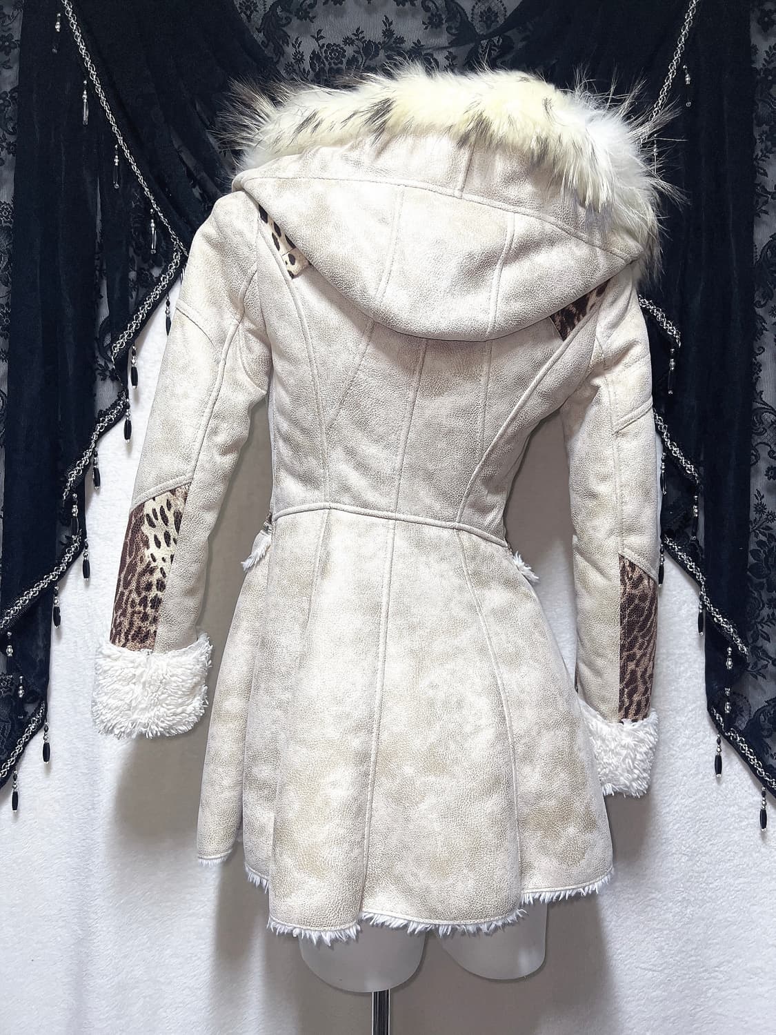 에고이스트 퍼후드 레오파드 호피 무스탕 털자켓 오네갸루 00s  펑크 상품이미지7