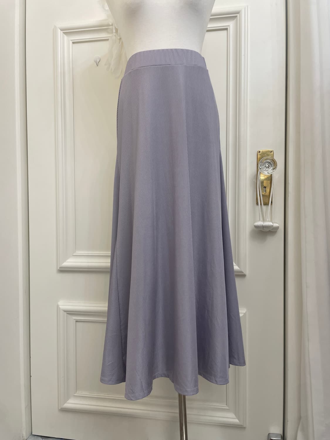 lavender basic long banding skirt 상품이미지5