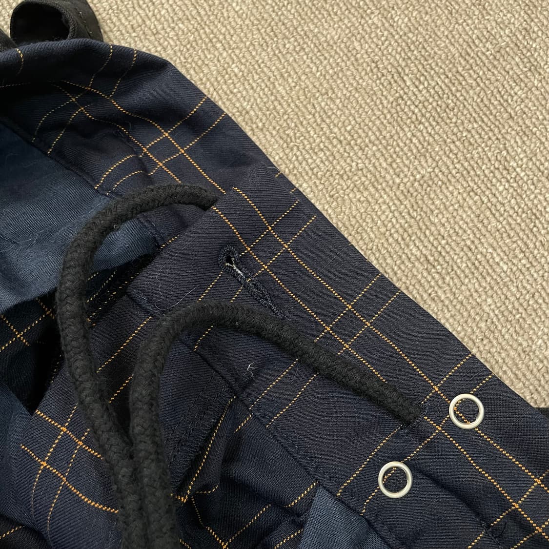 Casper John japan 캐스퍼존 서스펜더 체크 와이드 팬츠  상품이미지5