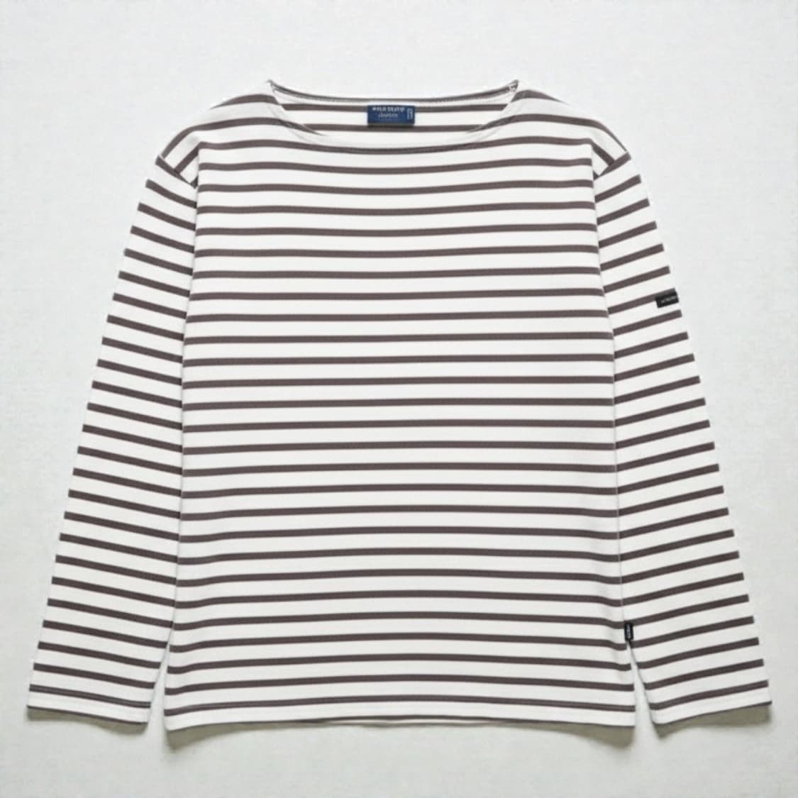 100 세인트제임스 티셔츠 스트라이프 커피색 상품이미지1