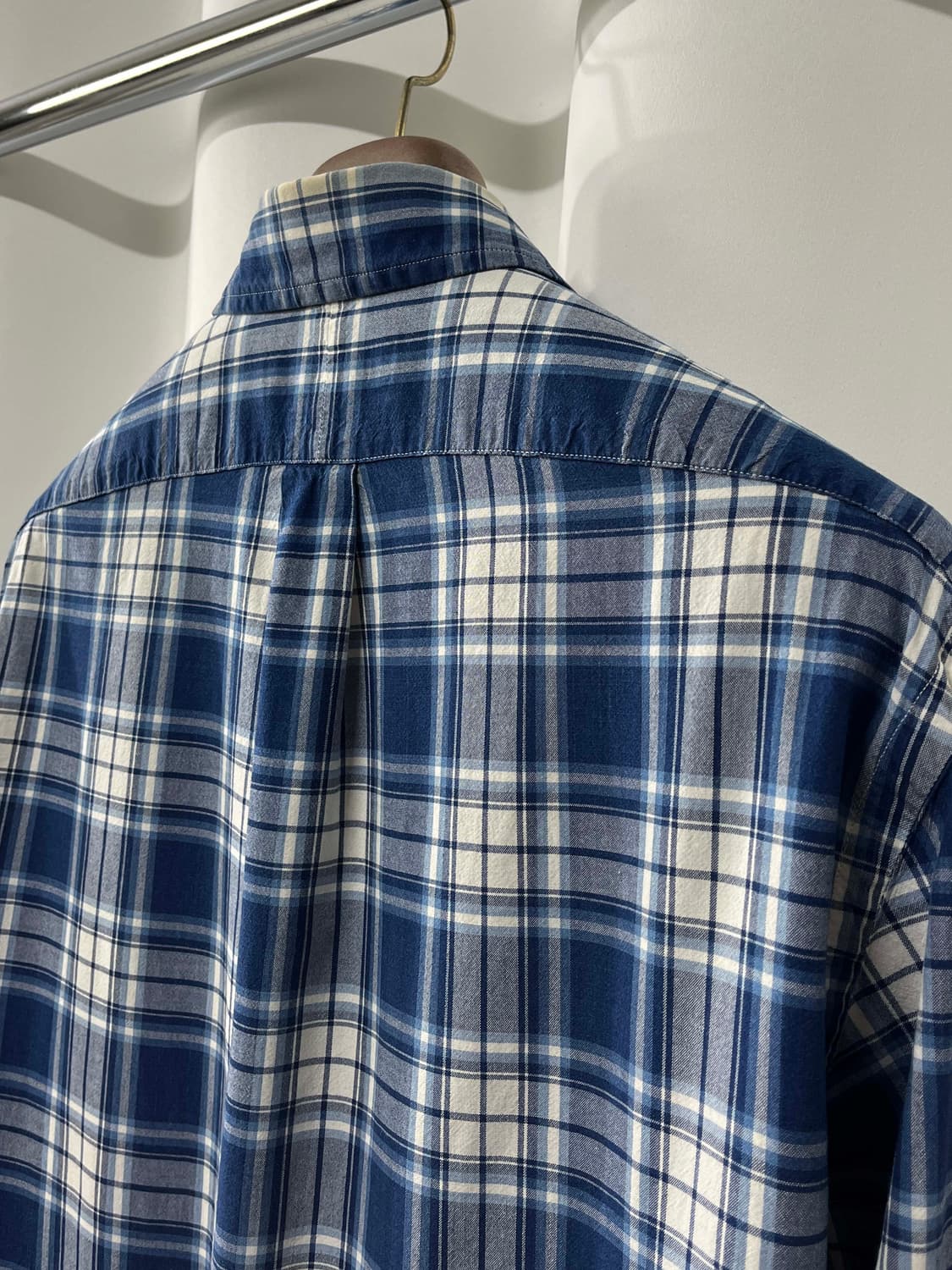 폴로 랄프로렌 인디고 옥스포드 플레이드 버튼다운 셔츠 상품이미지7