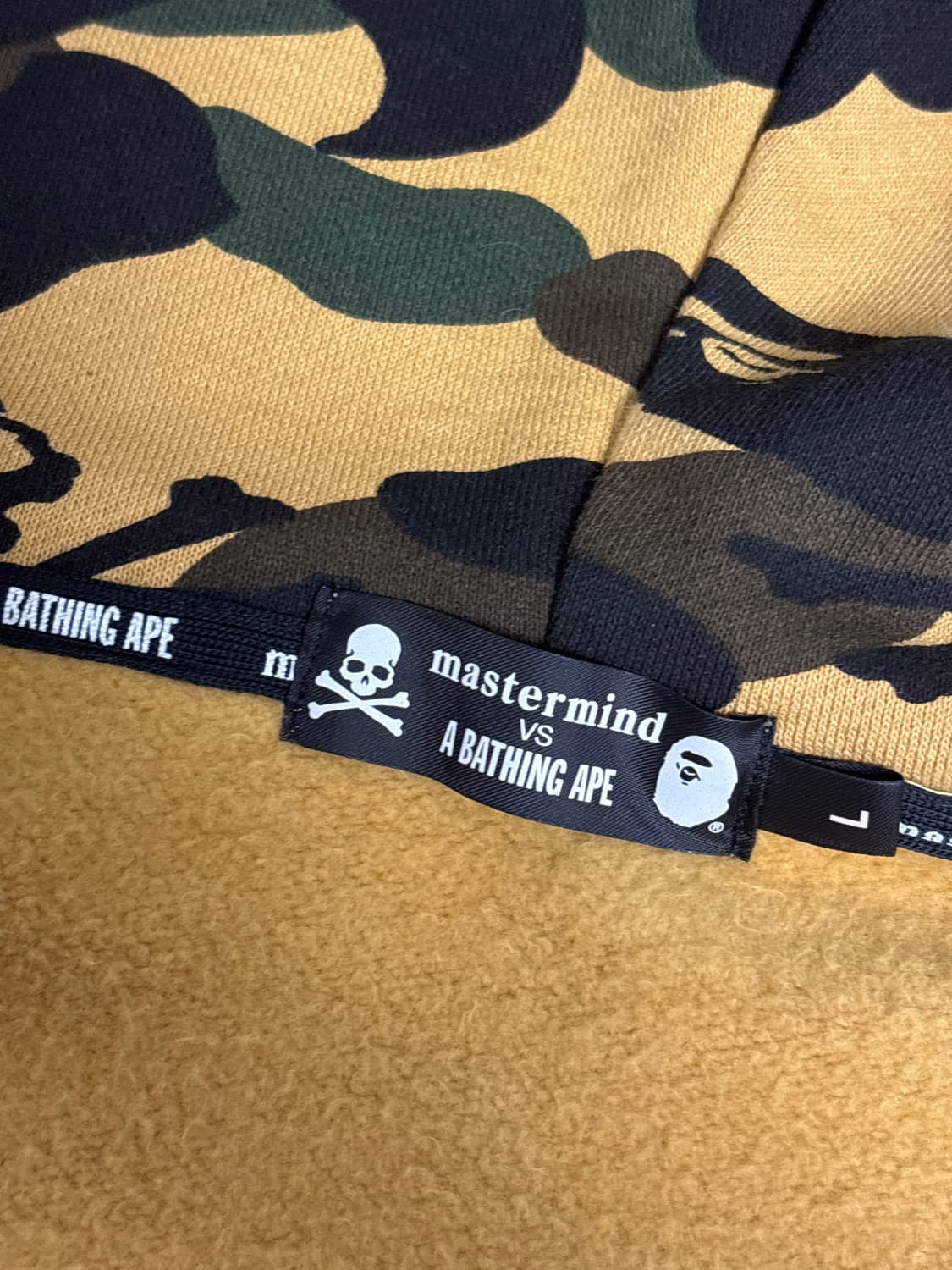베이프 x 마스터마인드 한정판 후드집업 L사이즈 판매 상품이미지2