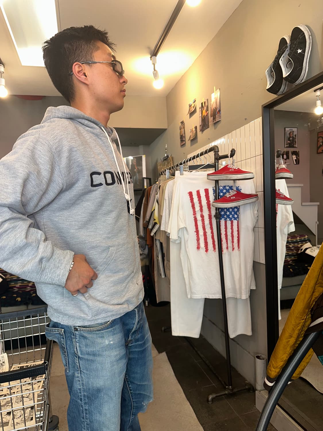 90‘s Converse big logo hood sweatshirt  상품이미지2