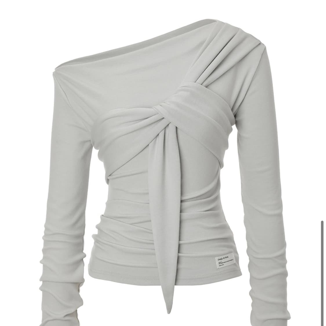 Drape Flow Tie Long Sleeve (dusty beige) 상품이미지1