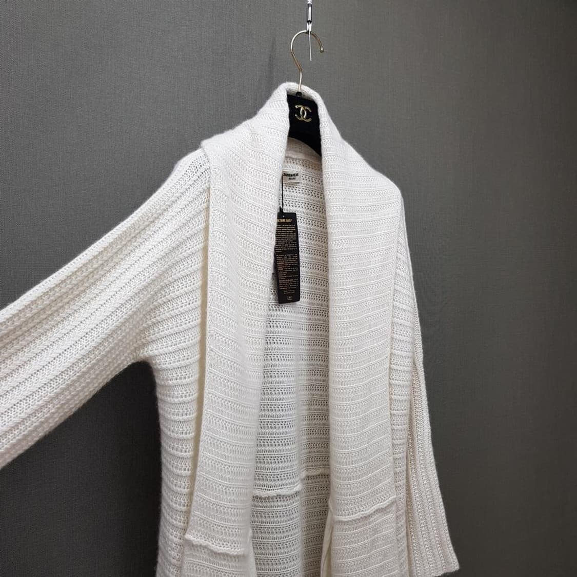 쟈딕앤볼테르 100 캐시미어 숄카라 롱 가디건 xs/s 사이즈 상품이미지3