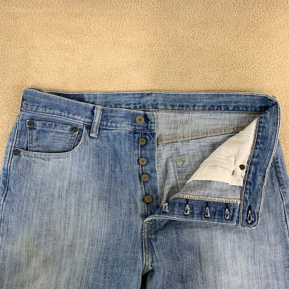빈티지 리바이스 501 워싱 데님팬츠(35사이즈) 남자청바지 연중청 상품이미지3