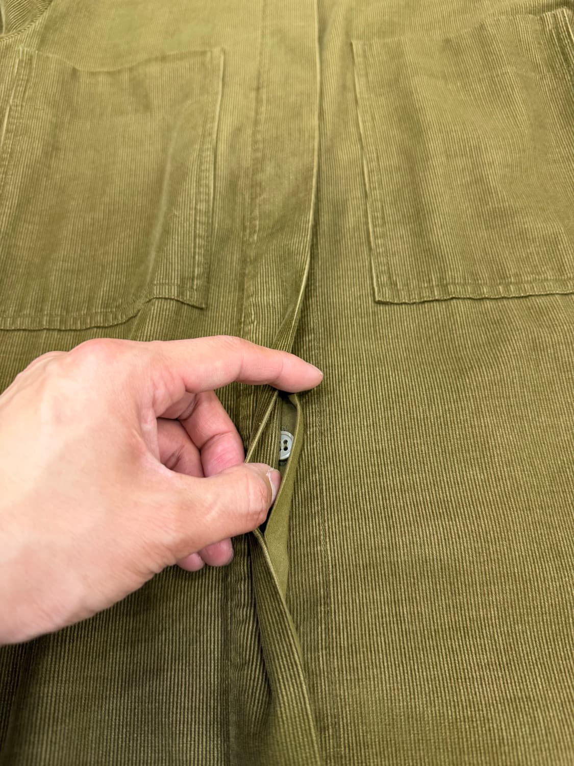 정품) COS 코스 카키색 코듀로이 셔츠 원피스 32(55-66) 상품이미지5