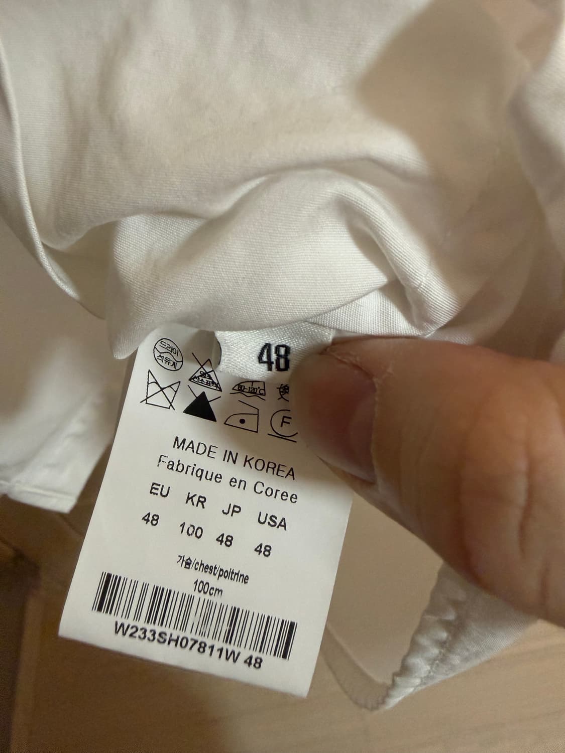 우영미 오버핏 백로고 셔츠 48. 상품이미지5