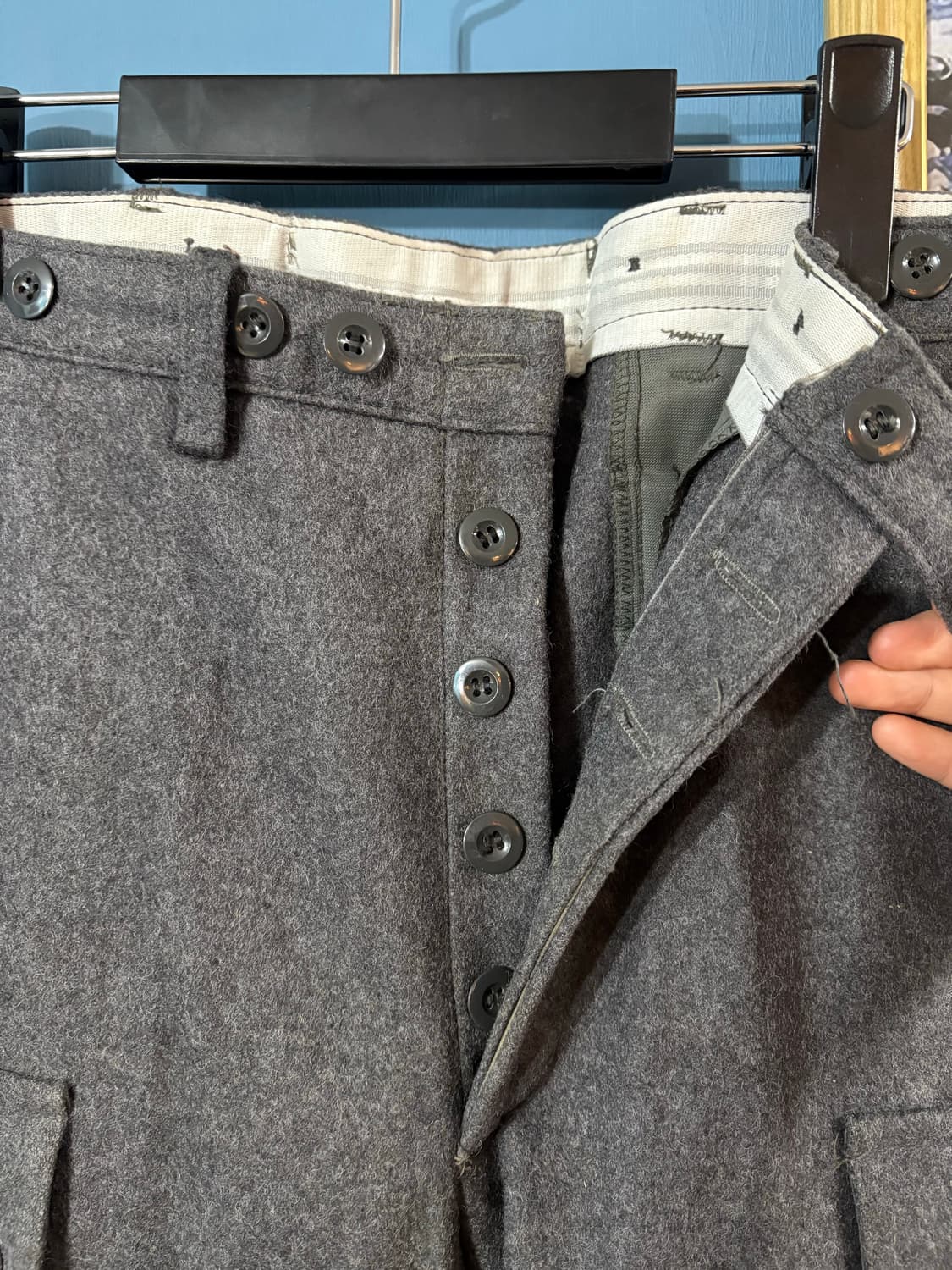 60‘s Swedish army Gray Wool Cargo Pant. 상품이미지3