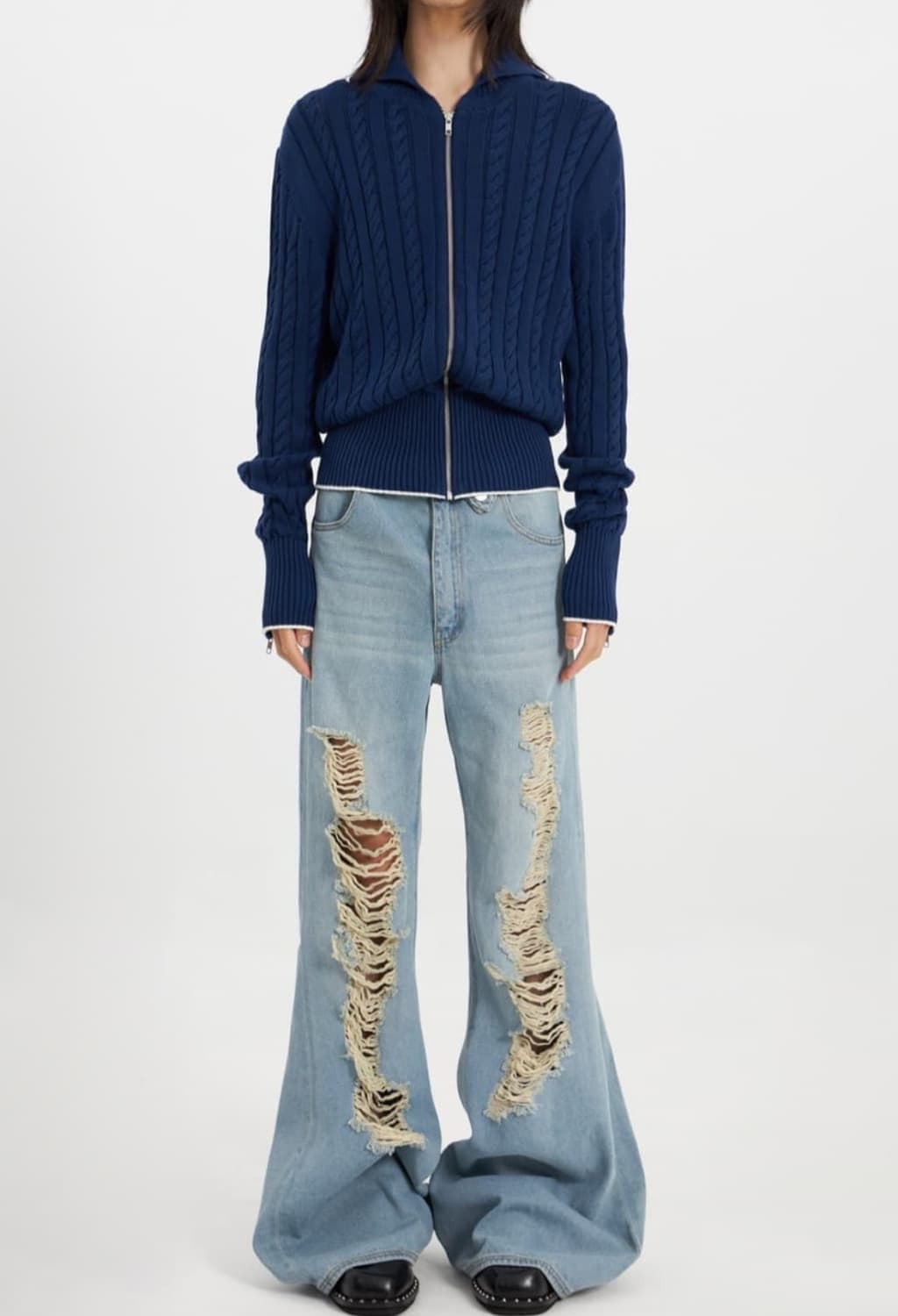 애곤랩 버니 니트가디건 (S) 상품이미지1