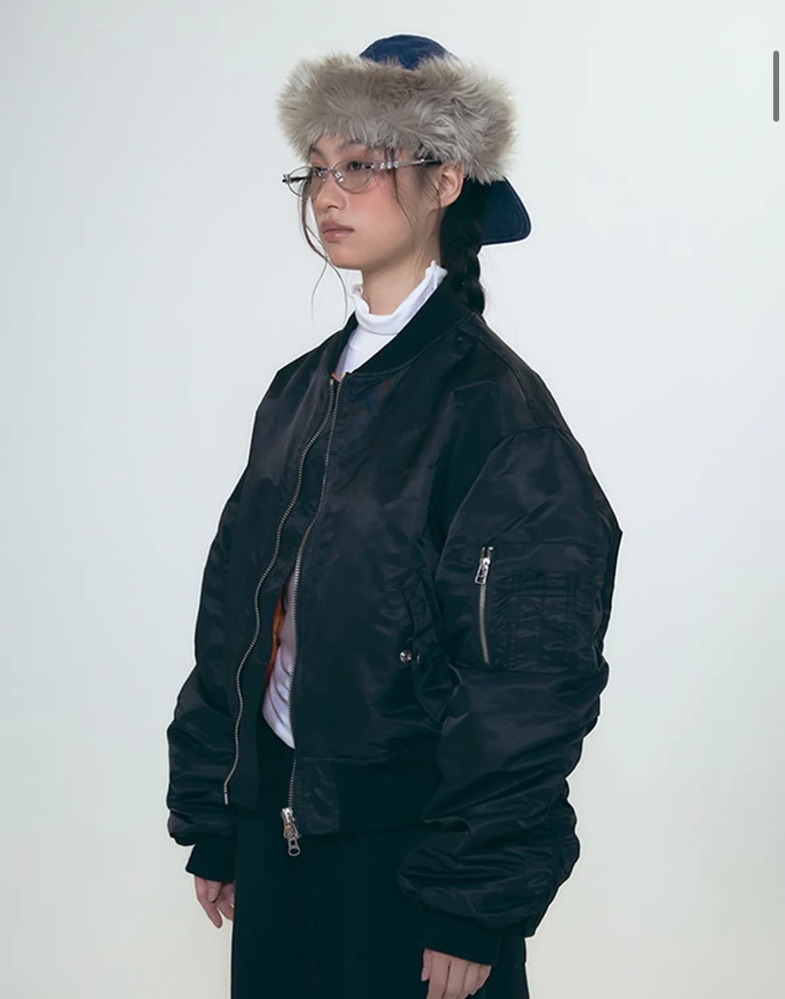 콜아웃뉴이어 Ma-1 마원 블랙 상품이미지4