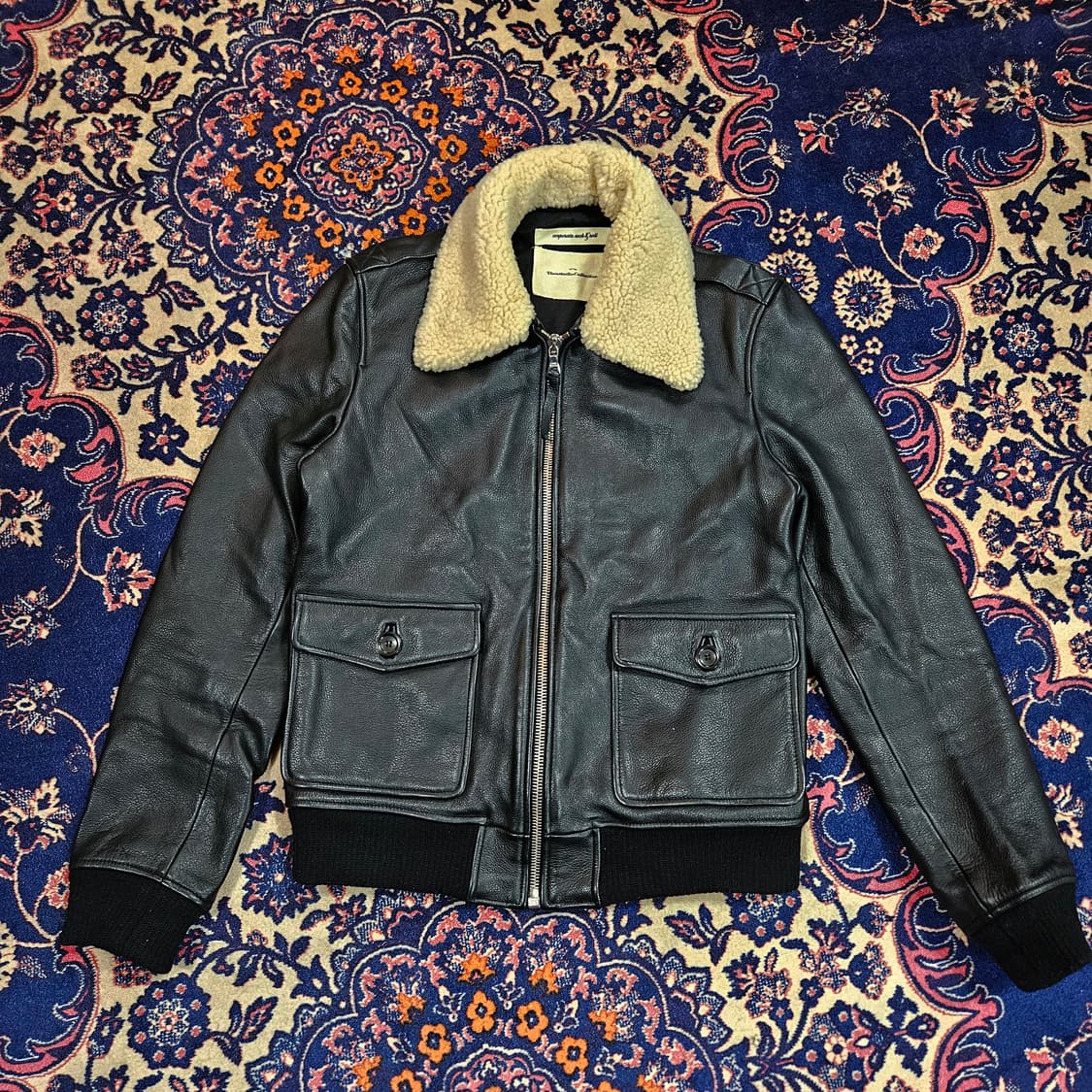 비바스튜디오 양털 가죽 봄버자켓 M size 상품이미지1