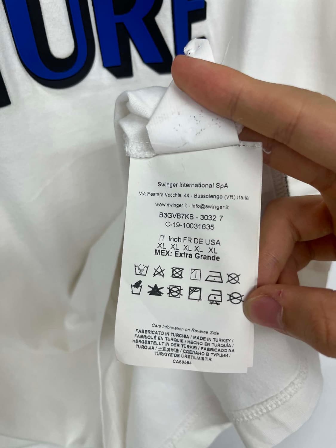 [XL] 베르사체 로고 화이트 반팔 티셔츠 상품이미지7