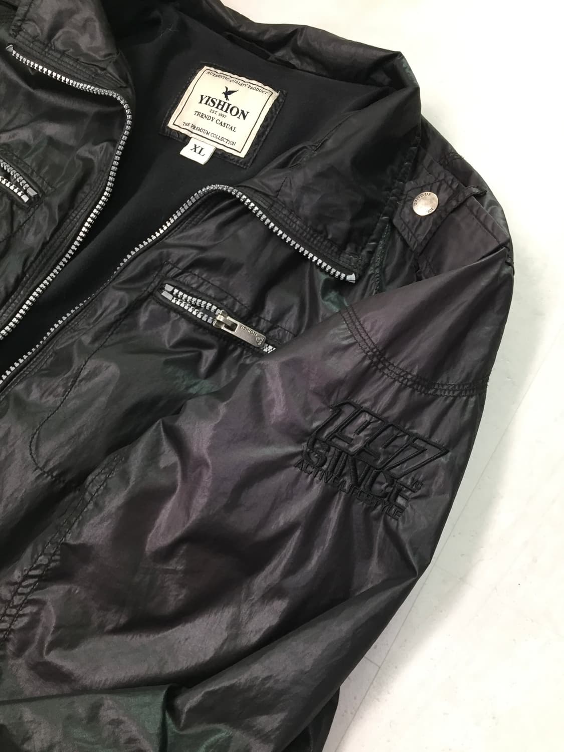 YISHION  블랙 나일론 파일럿 자켓 상품이미지3