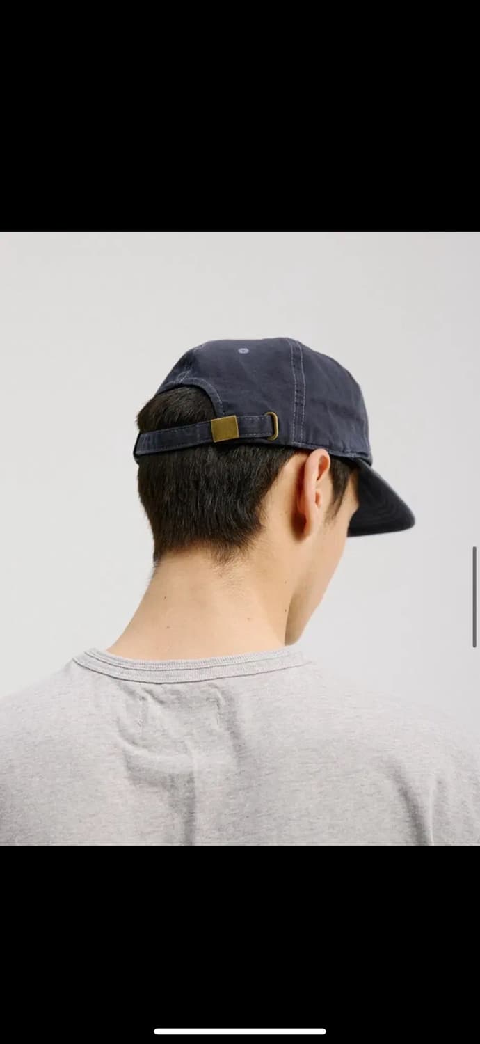 아포페니안 가먼트 워시드 옥스퍼드 볼캡 네이비 상품이미지5