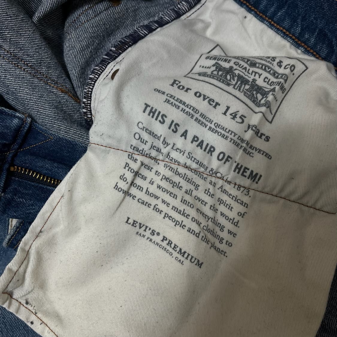 리바이스 505 레드탭 레귤러 데님 청바지 32  상품이미지7