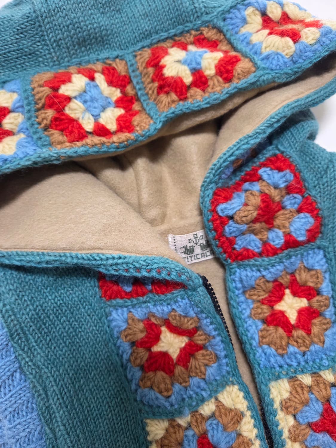 TITICACA 티티카카 모티브 크로셰 니트 집업조끼 하구미 모리걸 상품이미지3