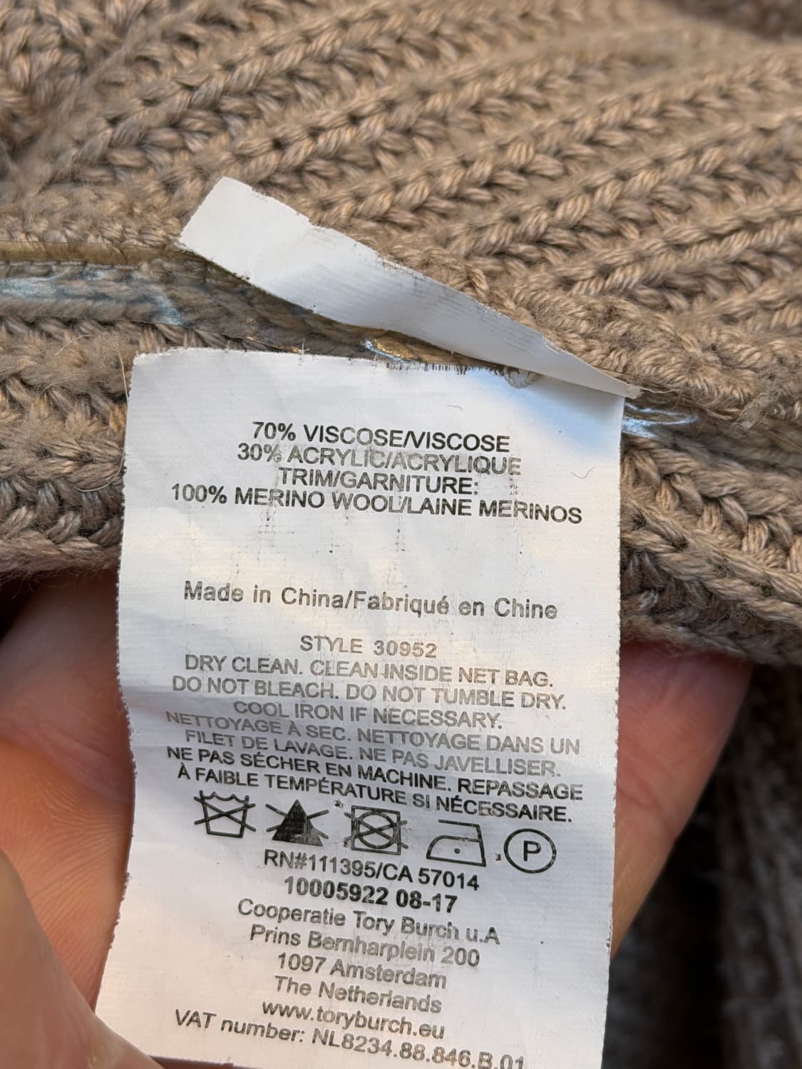 Tory burch 토리버치 터틀넥 니트 원피스 XS 상품이미지5