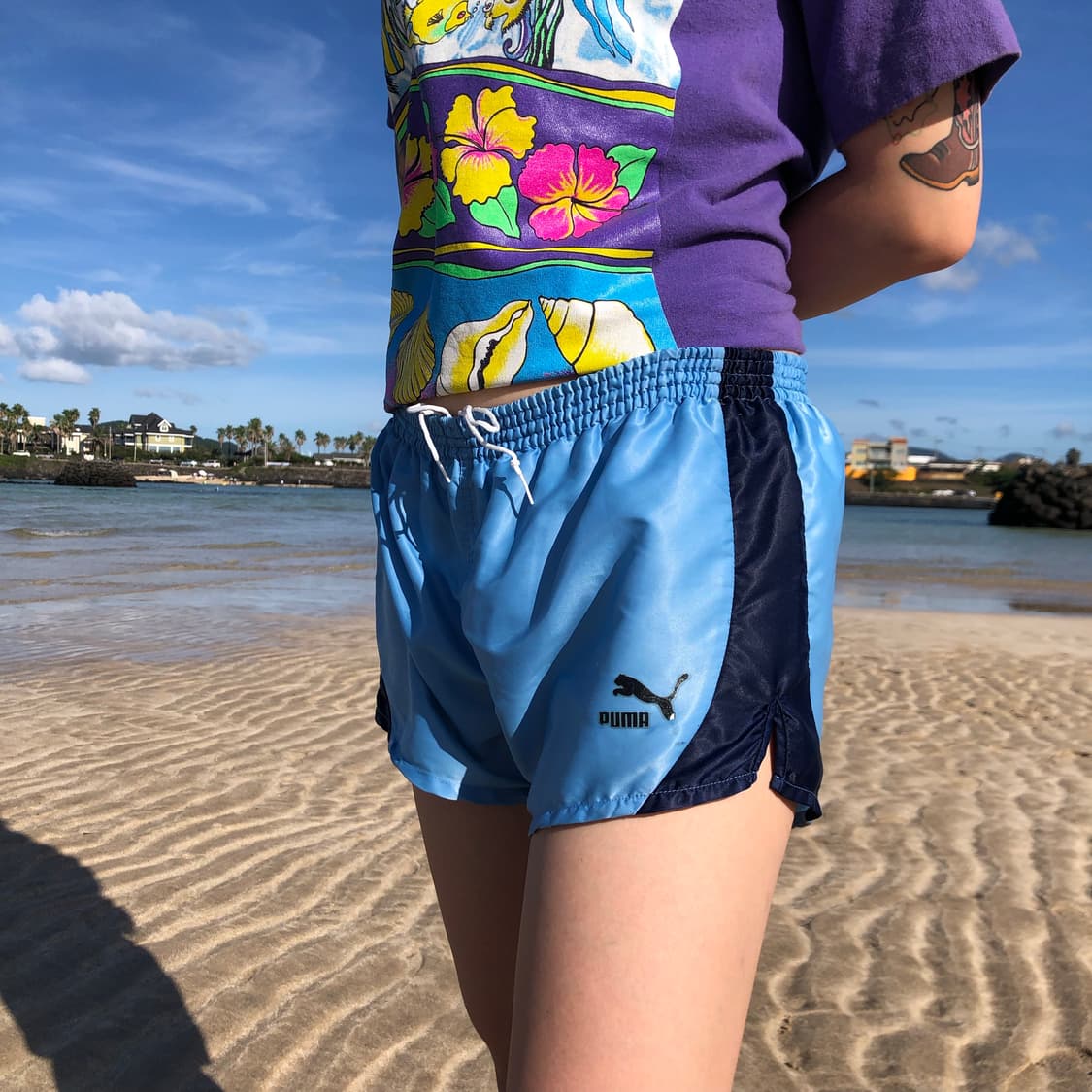 90’s PUMA shorts SKY BLUE 상품이미지3