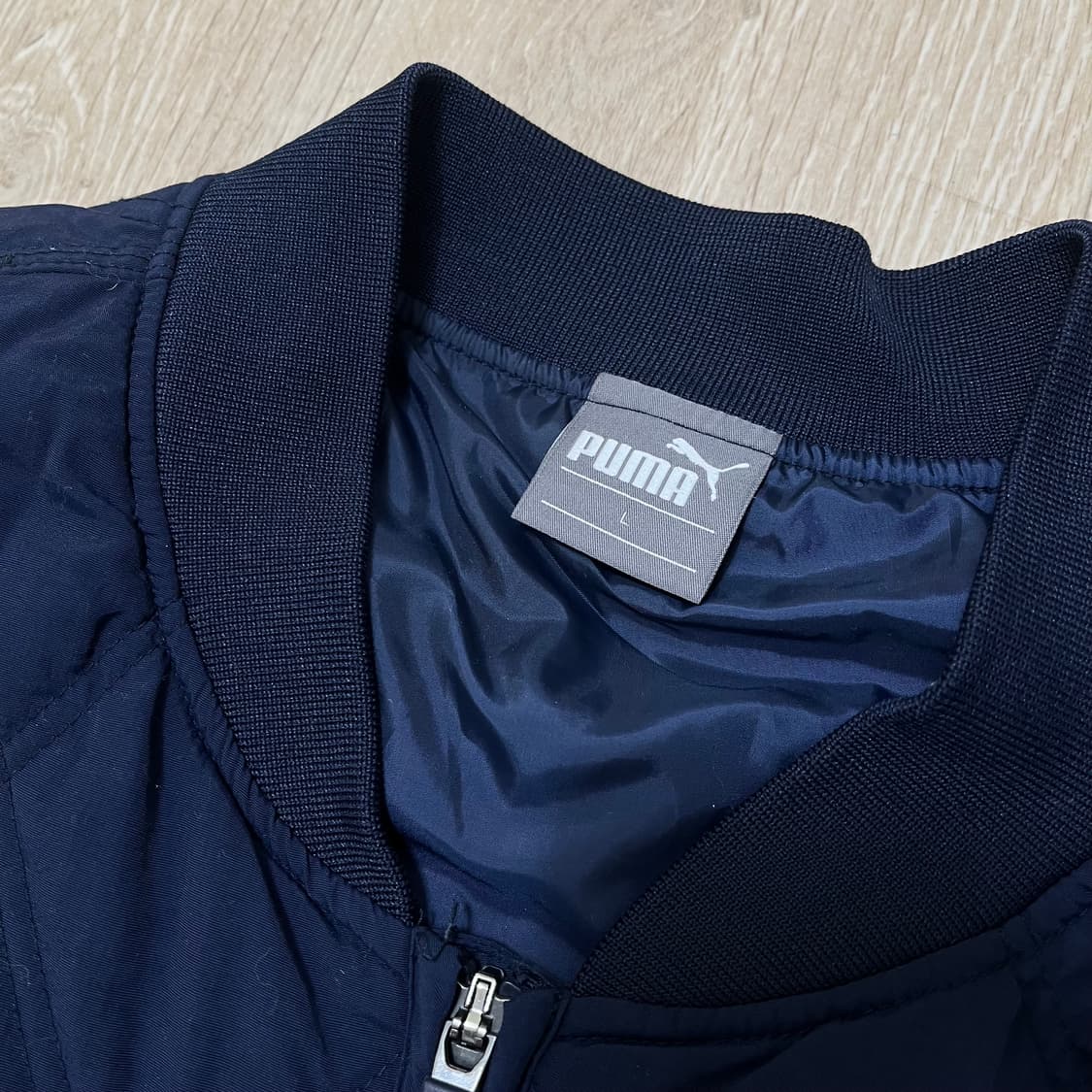 푸마 로고 패딩 조끼 L/100 상품이미지5