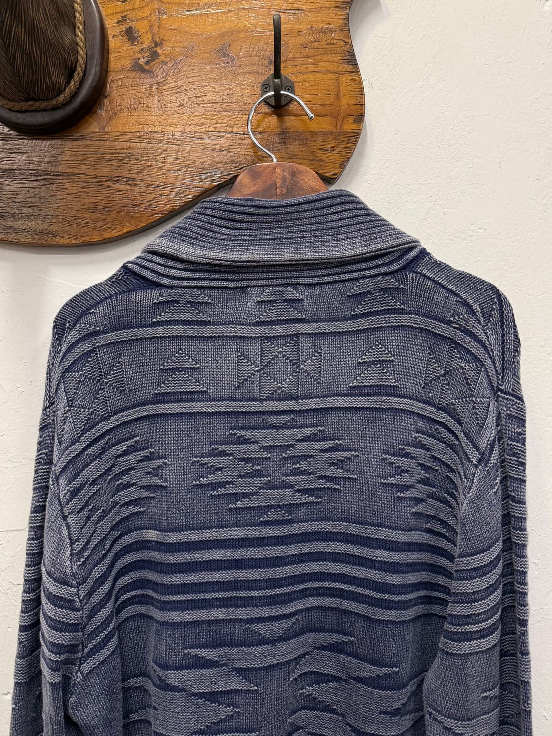 L) NAVY Cotton Shawl Collar Cardigan 상품이미지7