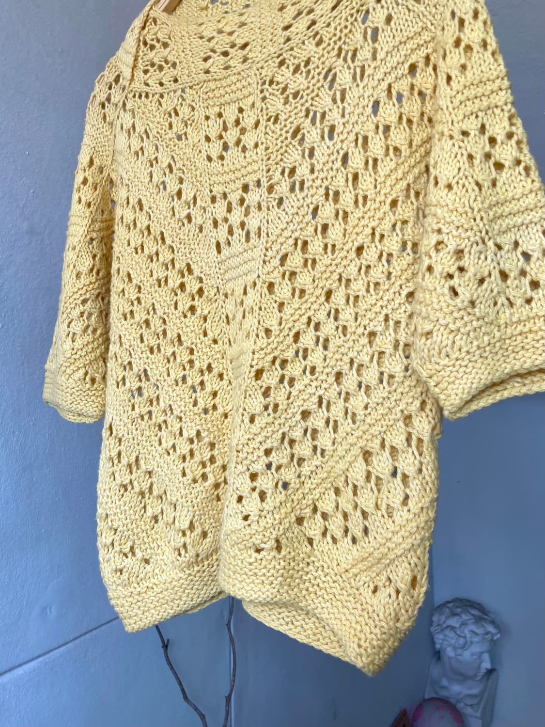 병아리 반팔 그물 뜨개 니트 상품이미지6