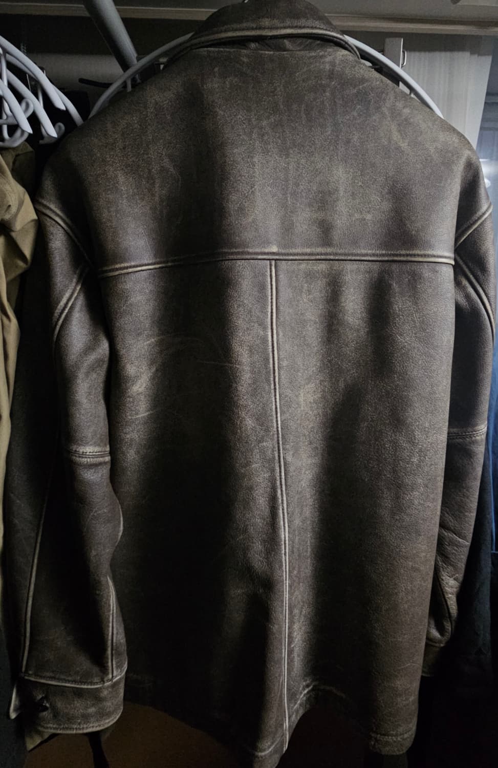 [M] 카키스 오웬 레더 카코트 브라운 상품이미지3