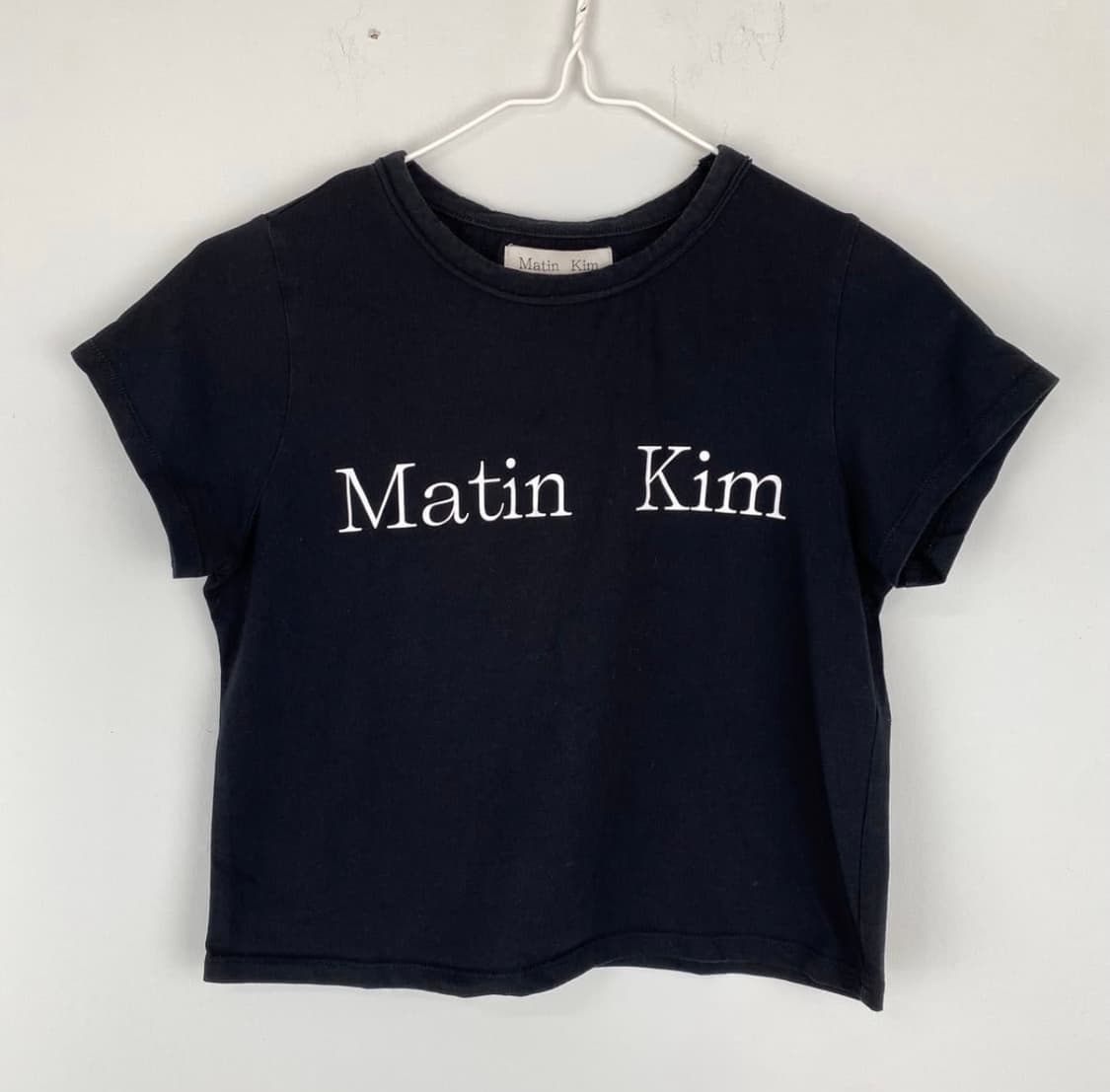 마뗑킴 로고 반팔티 검정 상품이미지1