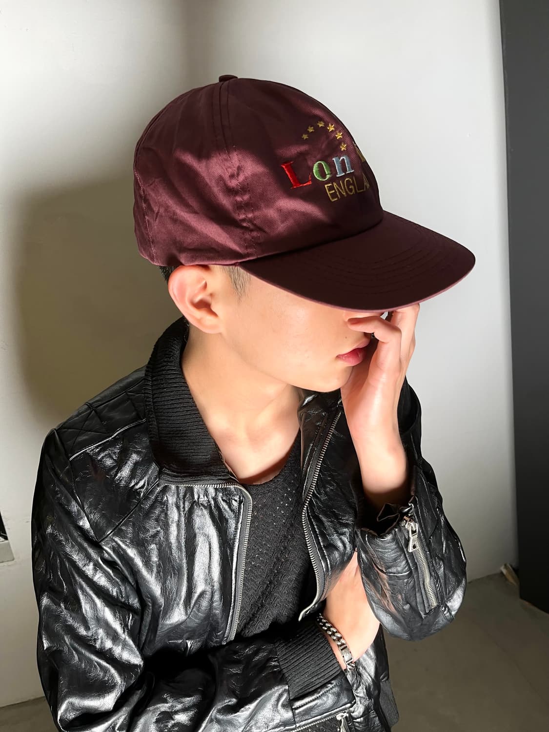 London Graphic Burgundy Cap 상품이미지3