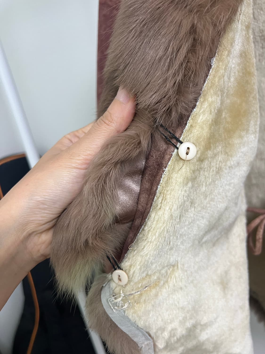 토끼털퍼트리밍 무스탕 갸루 y2k 상품이미지6