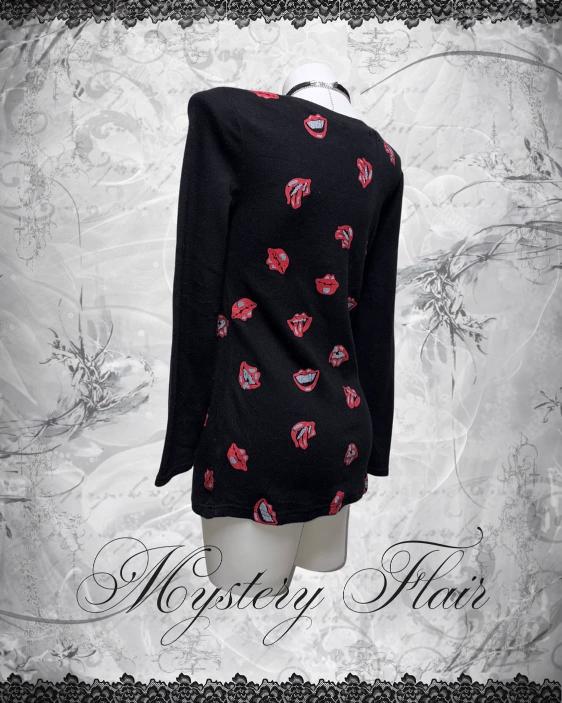 00s 세실맥비 cecil mcbee 입술 프린팅 롱슬리브 원피스 상품이미지3