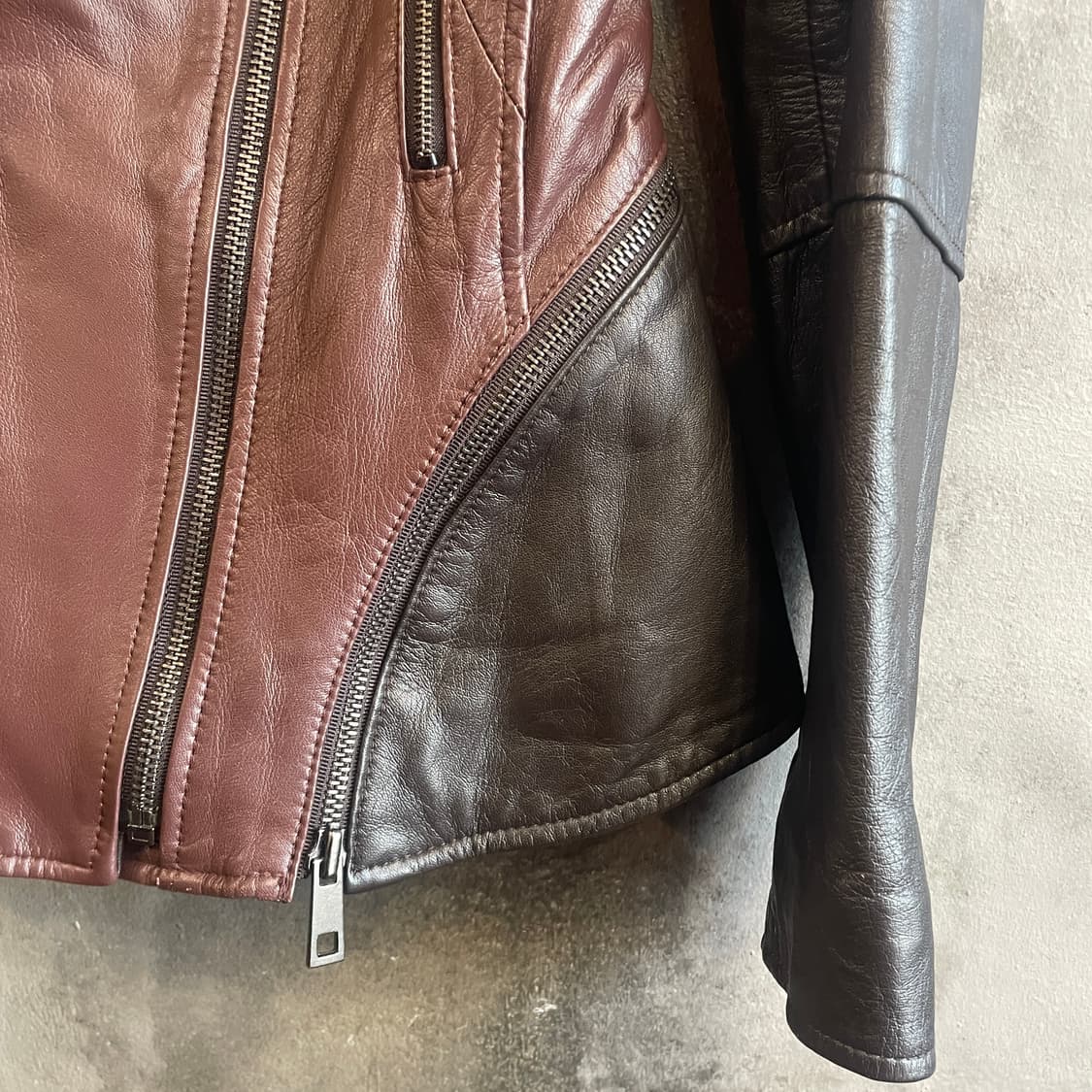 페플럼 레더 자켓 상품이미지5