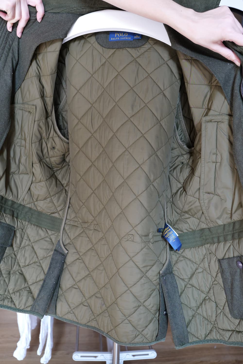 폴로 랄프로렌 퀼팅 후드 자켓 M 올리브그린 상품이미지8