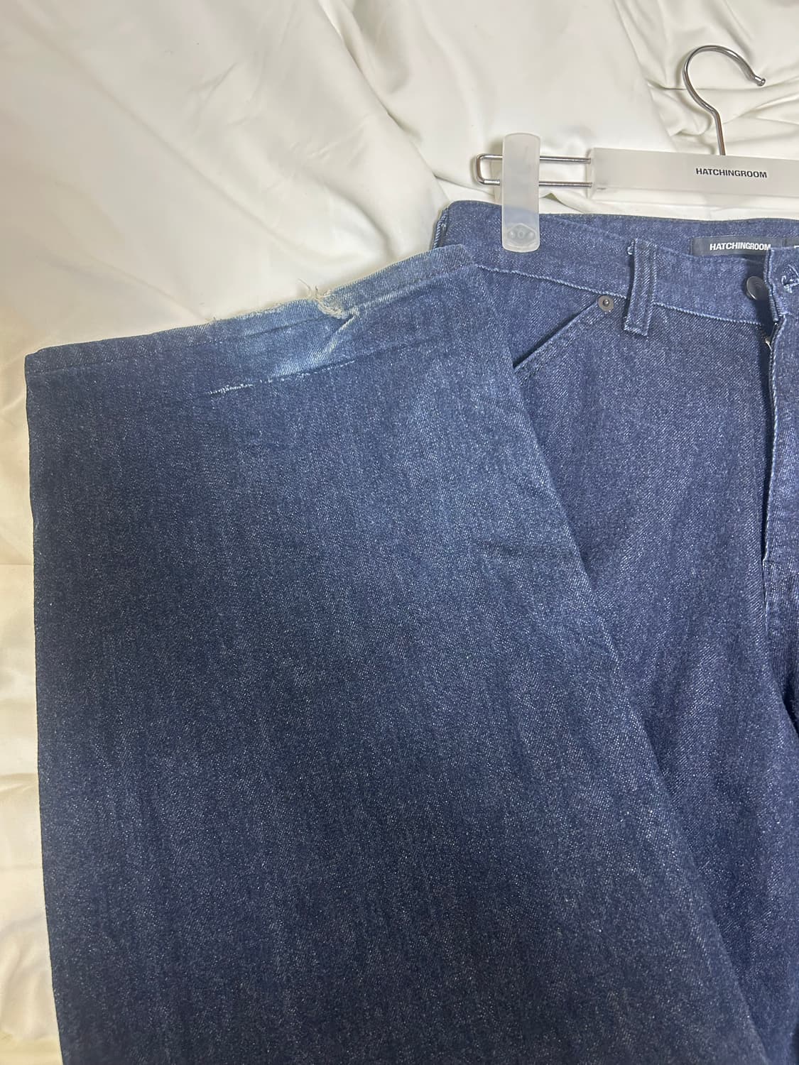 해칭룸 와이드 커브 진 1사이즈 워시드 인디고 상품이미지4