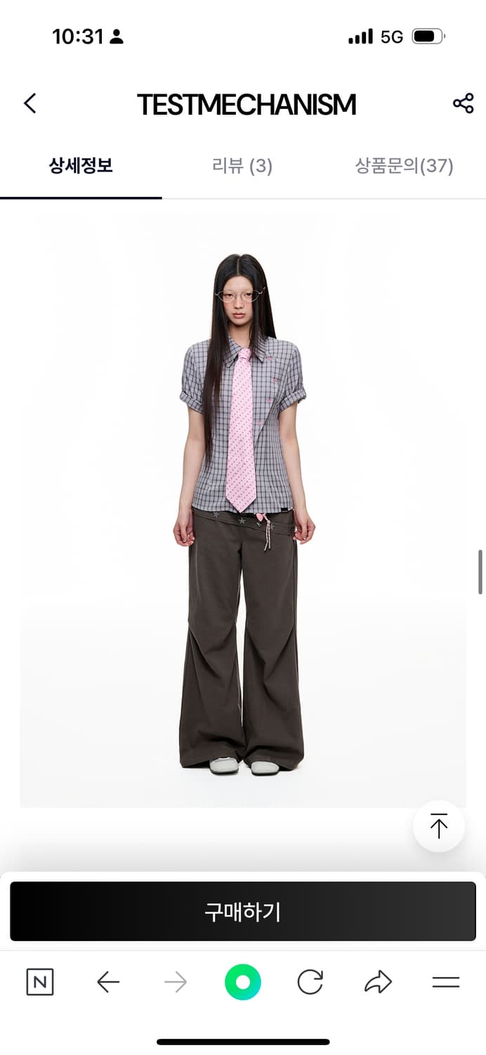 testmechanism jikoo check slim shirt 상품이미지3