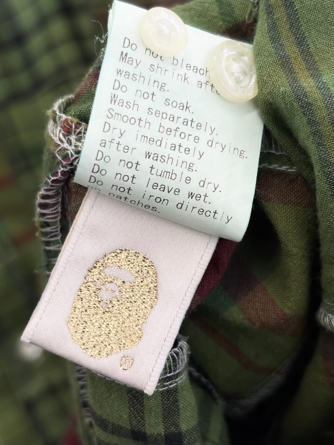 베이프 패치워크 반팔 셔츠 상품이미지5