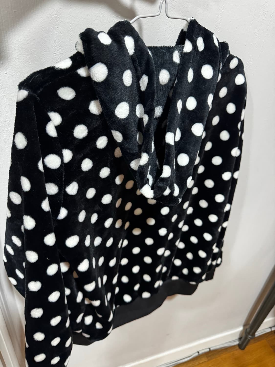 빈티지 도트후리스 후드 집업 새상품 상품이미지5