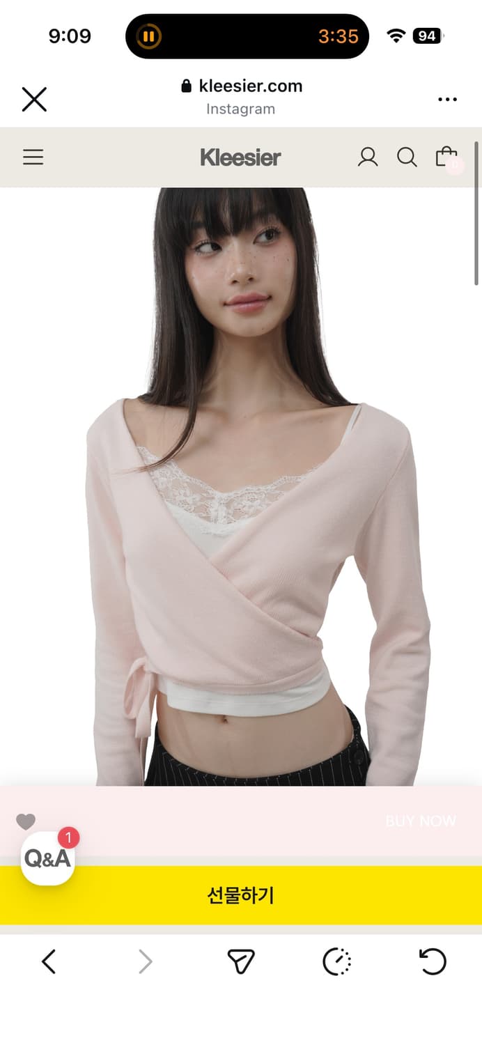 클리시어 크럼 도넛 슬리브리스 화이트 상품이미지5