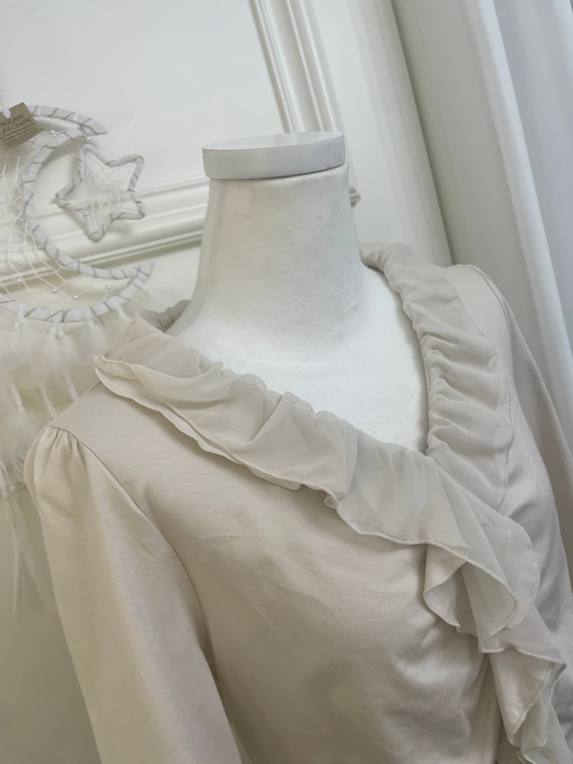KUMIKYOKU stone beige ruffle point puff 상품이미지7