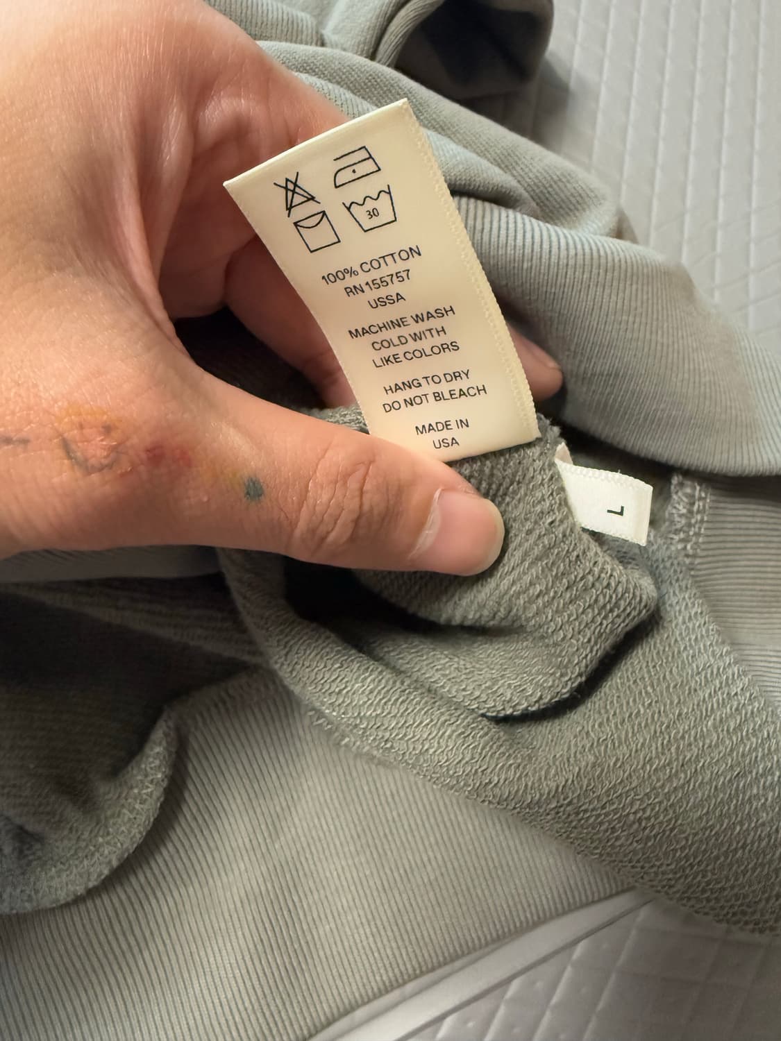 (L) 매드해피 시그니처 후드 올리브  상품이미지6