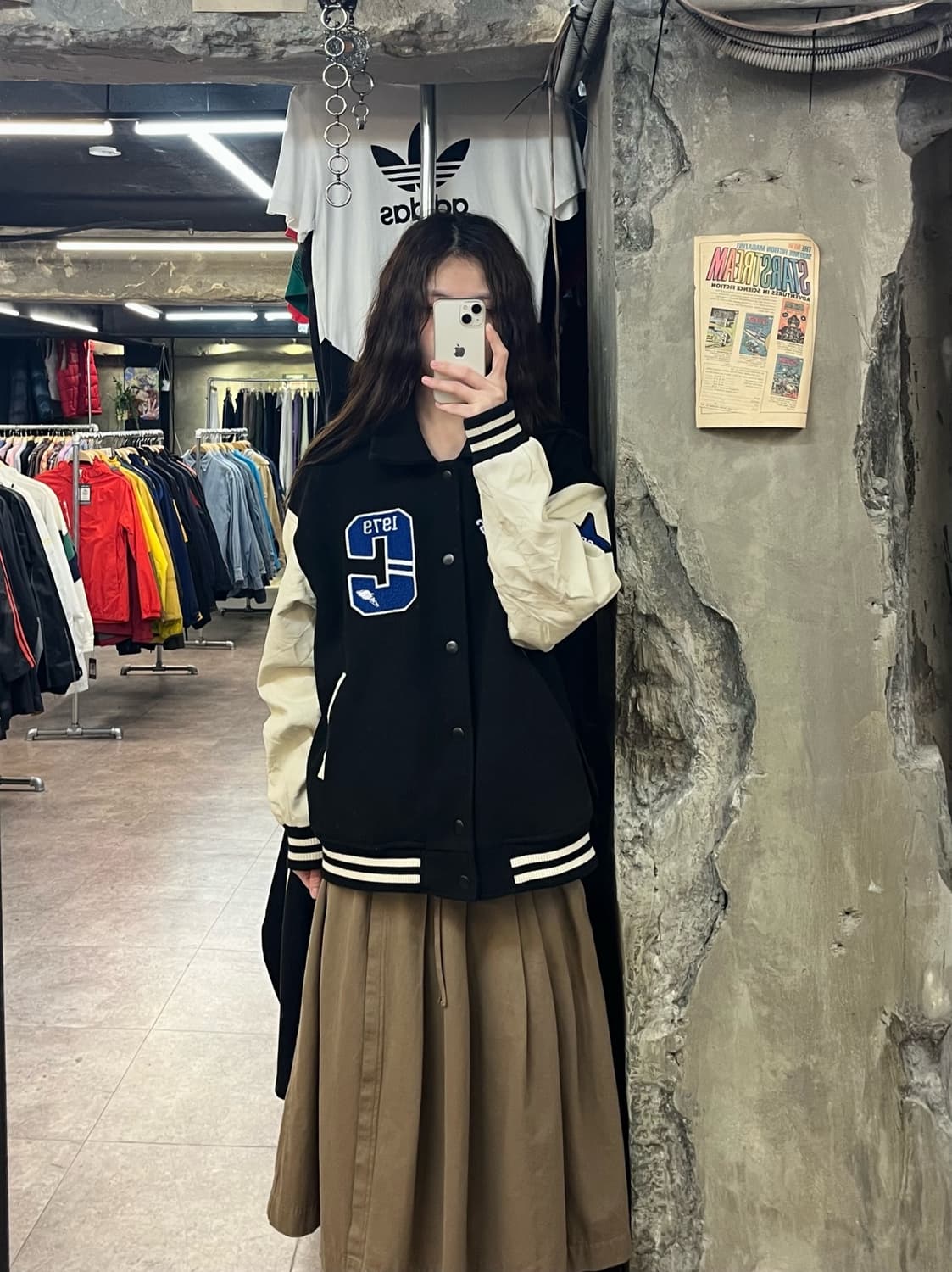 카네브로스 스포츠클럽 바시티 자켓 블랙 L #csz2251 상품이미지2