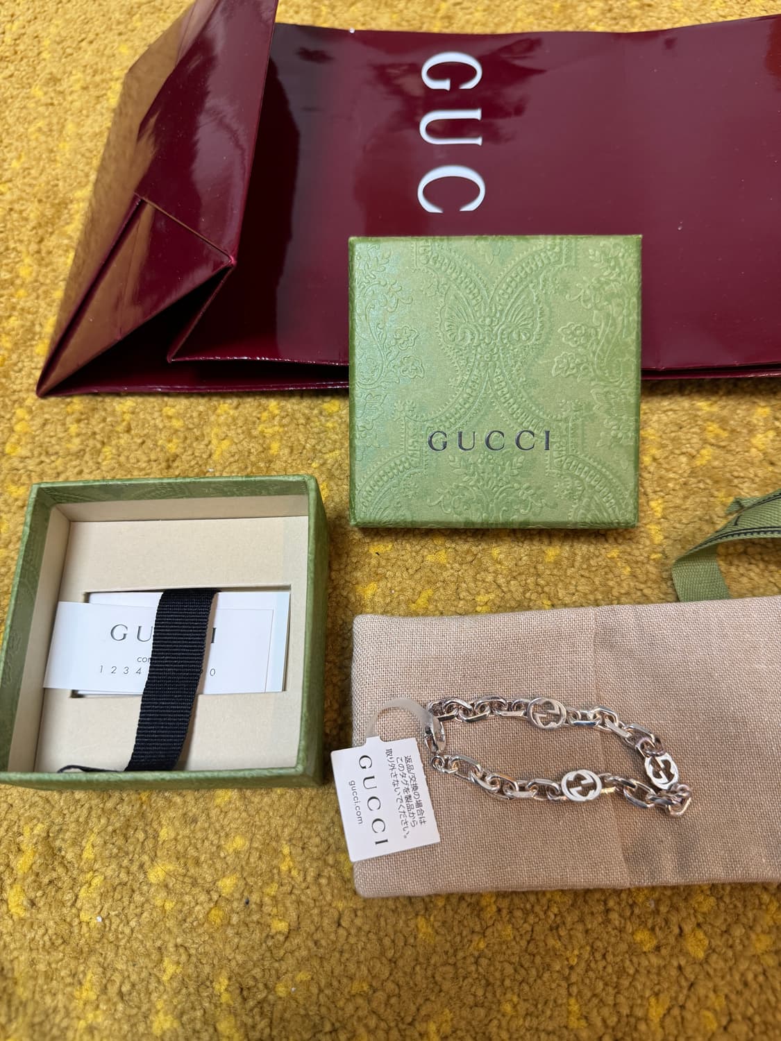 구찌 인터로킹 G 스털링 실버 팔찌 상품이미지2