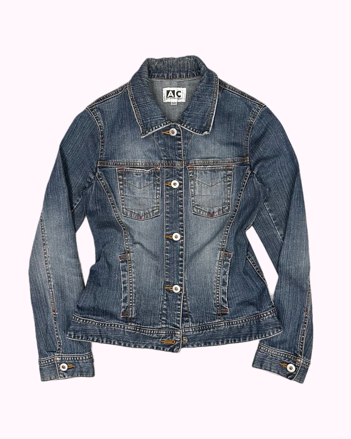 ALPHA CUBIC vintage crop denim jacket 상품이미지1
