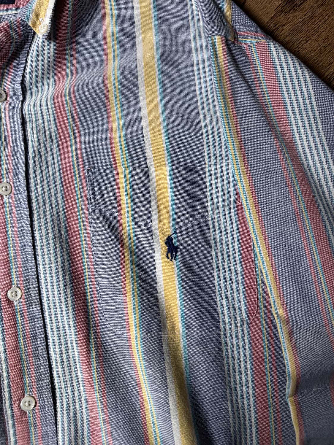 [L]90s 폴로 랄프로렌 Big Shirt 컬러 스트라이프 옥스포드셔츠 상품이미지3