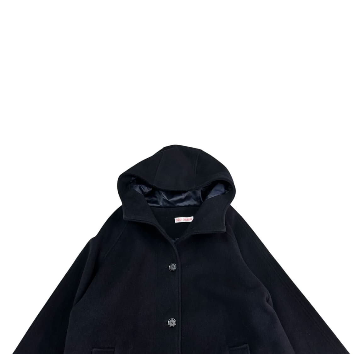 오피쉬 Oafish 리치 울 후드 하프 코트 상품이미지2