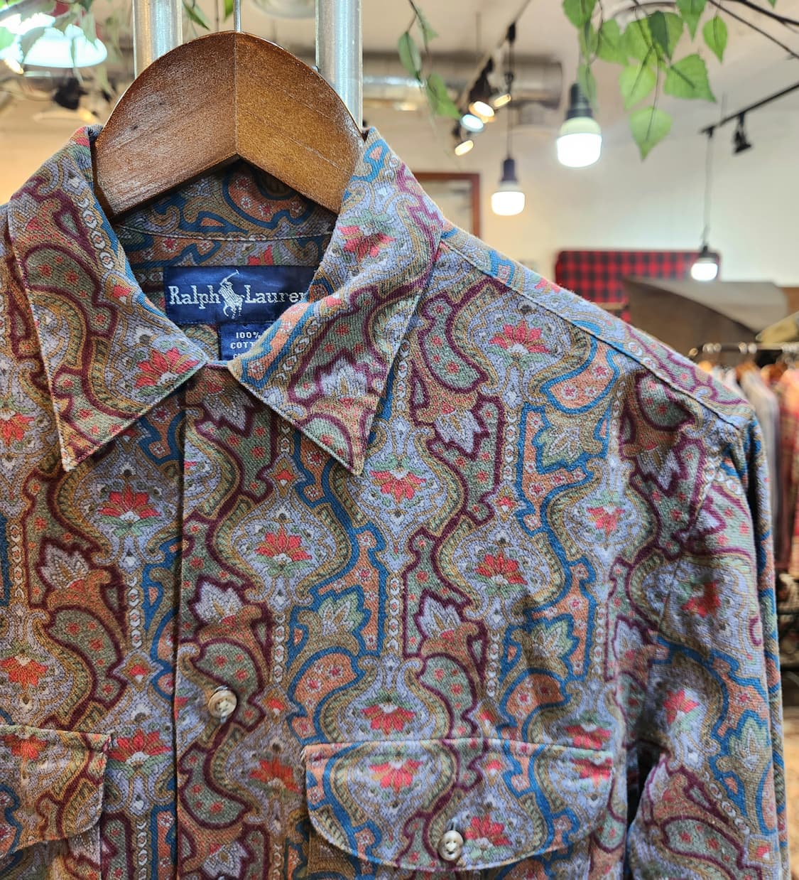 RALPH LAUREN 랄프 로렌 코튼 패턴  카라 셔츠 상품이미지4