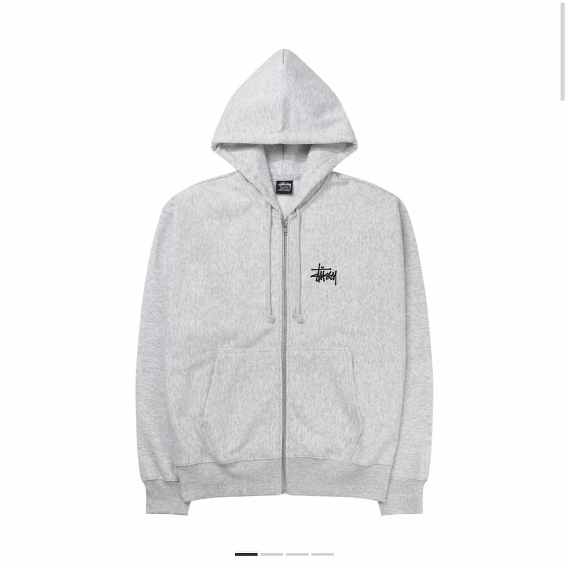 스투시 베이직 후드집업 애쉬 헤더 L 상품이미지1