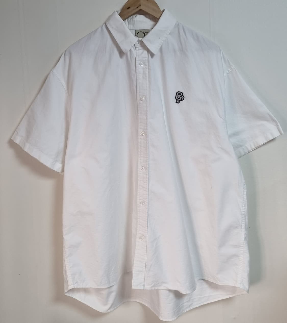 오버핏 M ) OP SUNWEAR 화이트 코튼 반팔셔츠 오션퍼시픽 상품이미지1