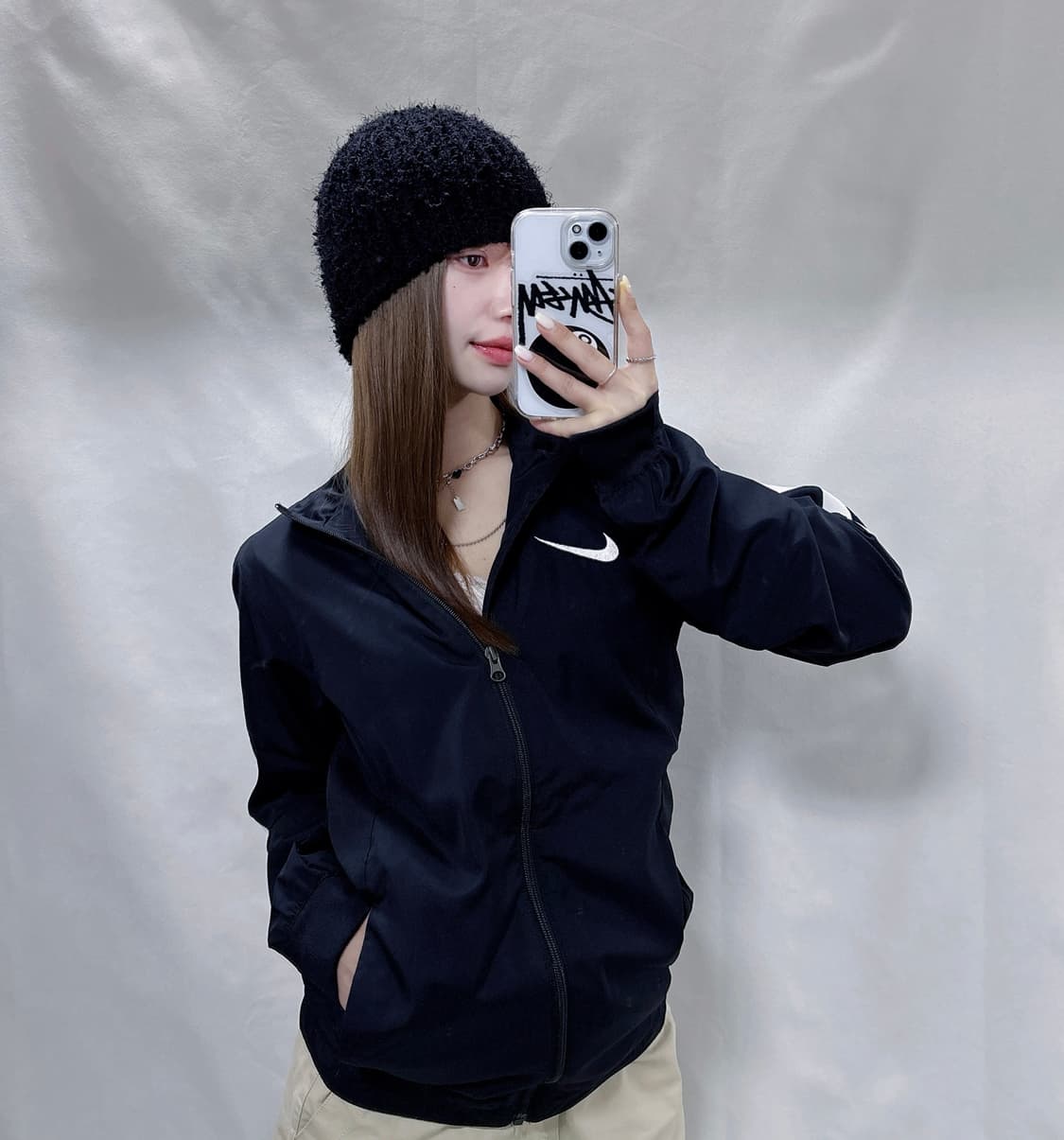 나이키 블랙 스우시 바람막이  상품이미지2