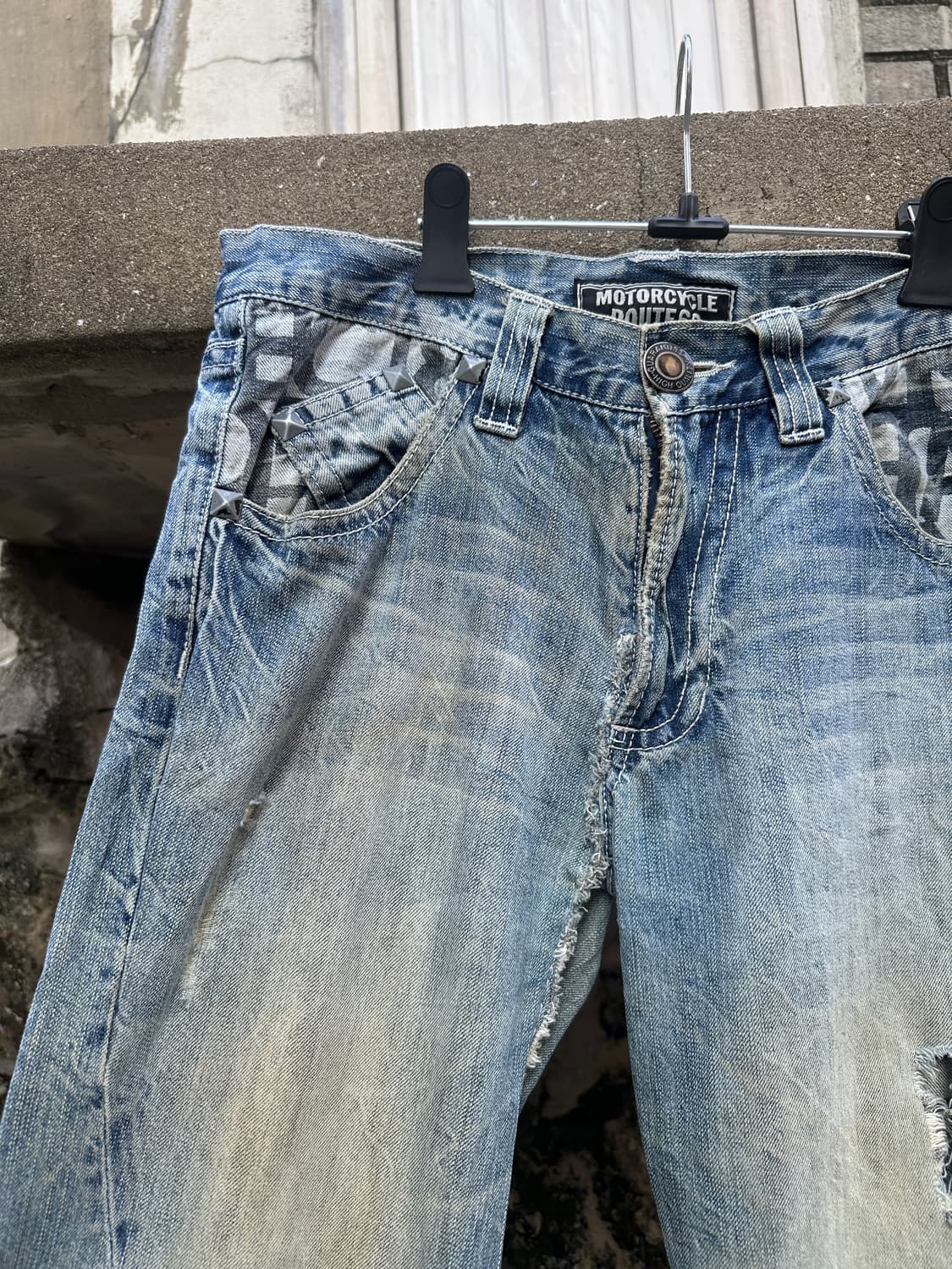 Route 66 denim stud moto pants 상품이미지9